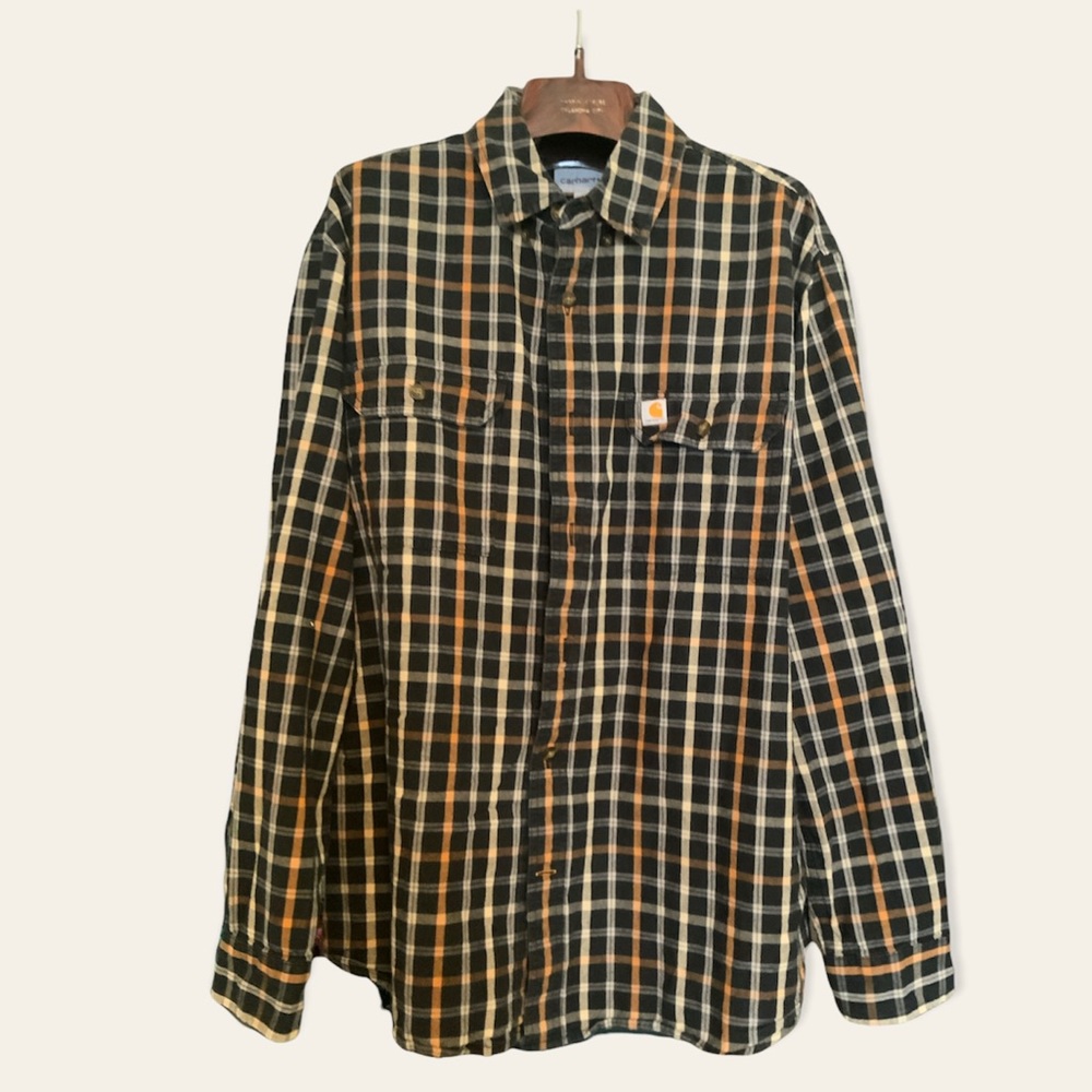 Carhartt. Long Sleeve Button Down Shirt. Black. XL Regular Fit